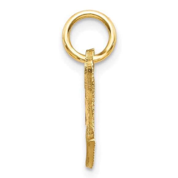 14k Yellow Gold, Isabelle Collection, Mini Letter T Initial Charm - Picture 2 of 5